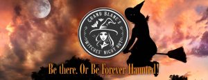 Scary event graphic for the Witches Night Out event.