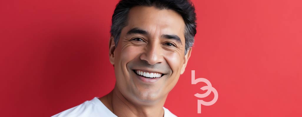 Attractive male depicts typical age and lifestyle of Sculptra and other biostimulators.