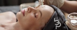 Young lady getting a chemical peel at Beauti Pharm in Grande Blanc, Michigan.