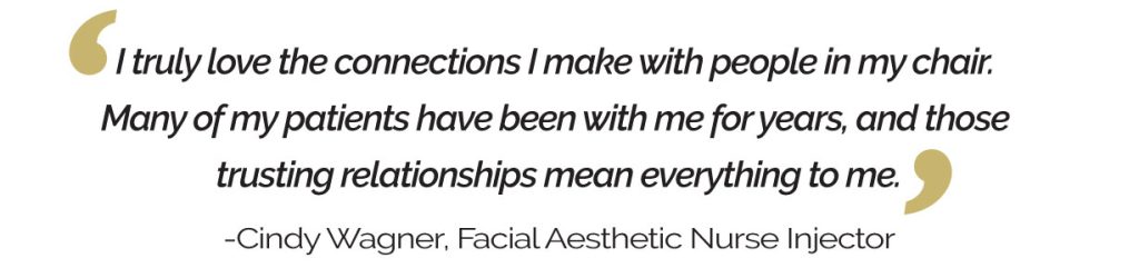 Quote from Cindy on how she loves her patients.